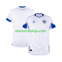 Camisola Bósnia e Herzegovina Homem Equipamento Segundo Copa do Mundo 2026 Manga Curta